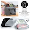 Sabco - 2 Compartment Reusable Meal Prep Containers Black Base