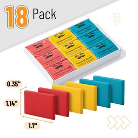 Mr. Pen- Kneaded Eraser Bulk,18 Pack, Colorful, Moldable Art Erasers for Drawing