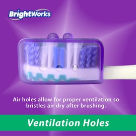 BrightWorks Toothbrush Cover Protectors for Travel, Purse, Backpack, and Home. 4 Count (Pack of 3) [12 Covers Total]
