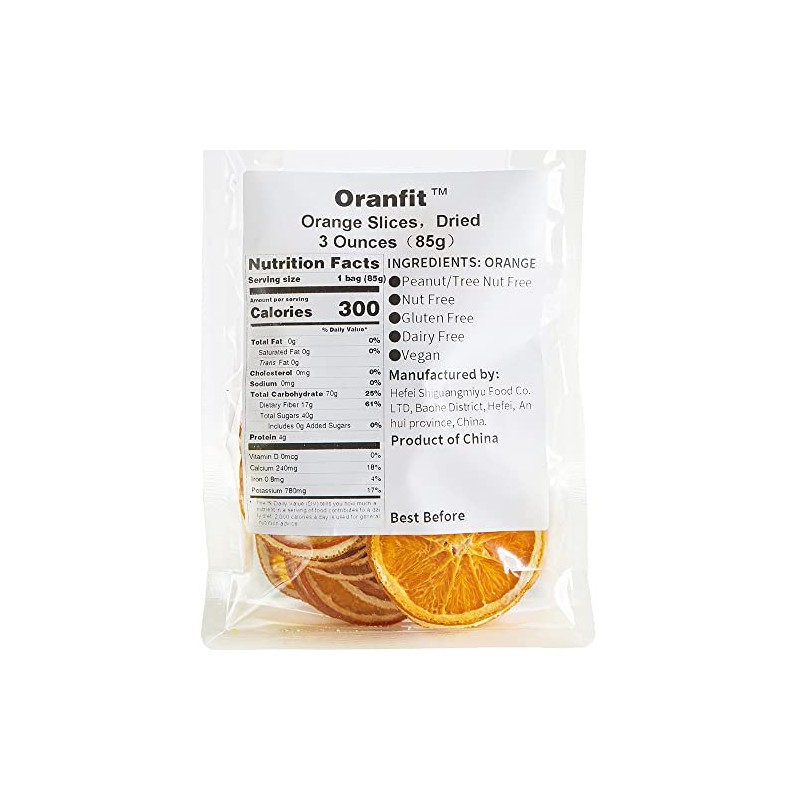 Oranfit Dried Orange Slices 3oz/85g(23 to 37 slices)