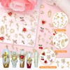 130 Pcs Gold Butterfly Star Nail Charms and Gems, Cross