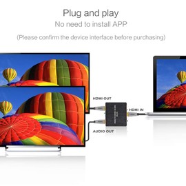 4K x 2K HDMI to HDMI Convertor and Extractor Optical TOSLINK SPDIF + 3.5mm Stereo Audio Extractor HDMI Audio Splitter Adapter