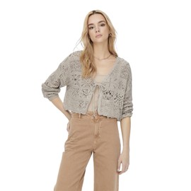ONLY ONLBEACH Female Cardigan, Pumice Stone, XS