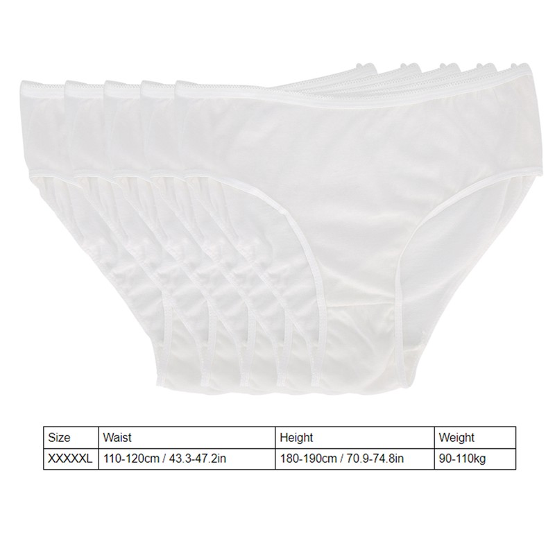 5pcs High Waist Disposable Maternity Women Panties Soft Cotton UnderwearXXXXXL