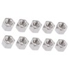 10Pcs Coupling Nut Hex M12 Stainless Steel Rod Connector Nut