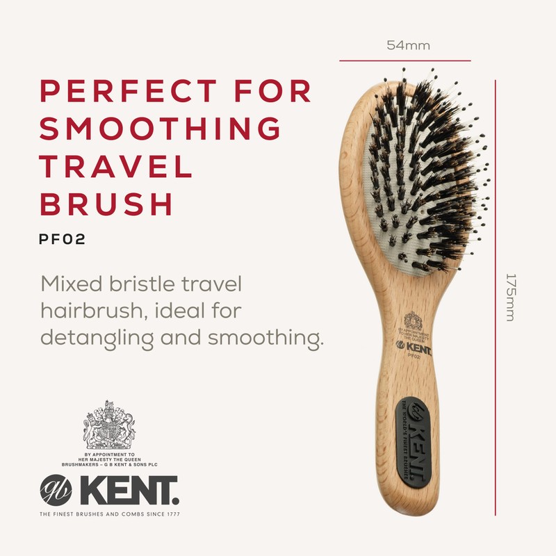 Kent Brushes PF02 Perfect for Smoothing Small Cushion Brush, Wood