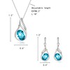 Clearine Austrian Crystal Flower Bud Teardrop Rhinestone Pendant Necklace Earrings