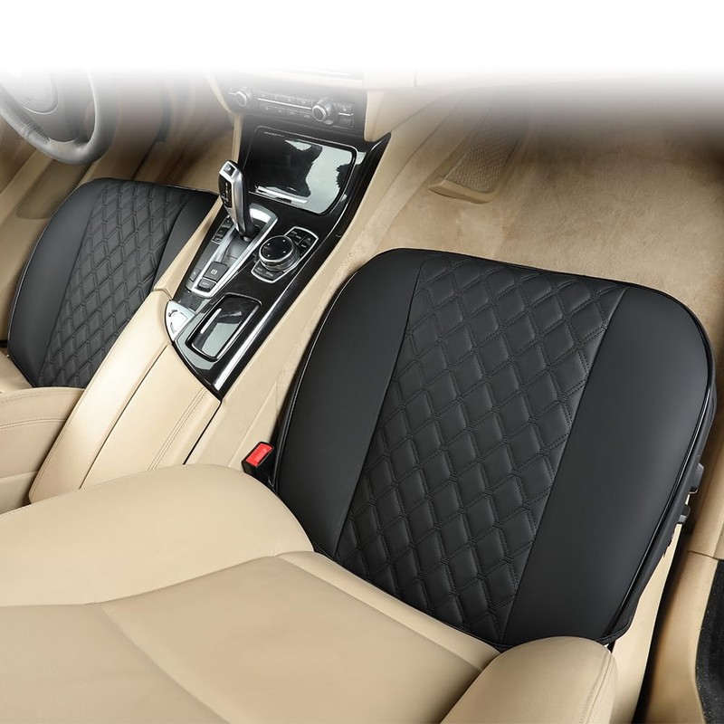Black Panther Car Seat Cover PU Leather,Full Wrapping Edge,Protector for