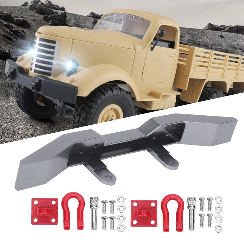 Aluminium Alloy Front Bumper CNC Polished Surface DIY for 1/16