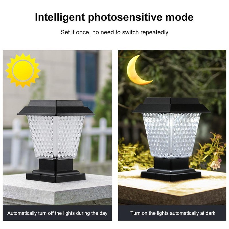Solar LED Post Lights IP65 Waterproof Garden Outdoor Post Lamp