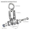 Pulley Wheel with 2 Bearing, Cable Pully Block Heavy Duty