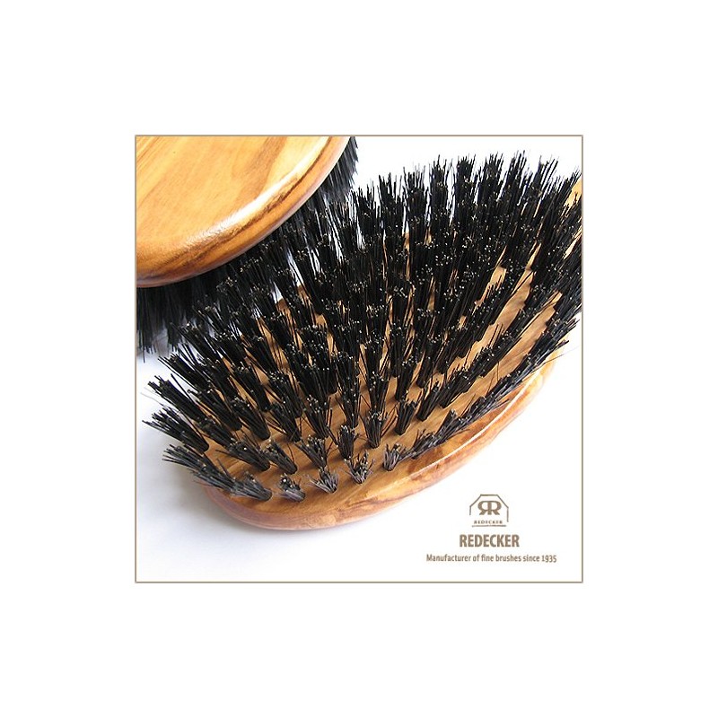 Redecker Olive Wood Hair Brush (Boar Hair) / Oval Size