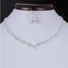 Kara Nicole Sparkling Silver Wedding Bridal Crystal Diamante Rhinestone Necklace