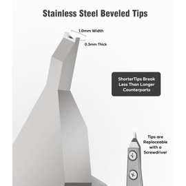 Freejoy 7825 Spring Bar Tweezer, Watch Spring Bar Plier Removal Tool for Watchmaker and Repairer (2Pcs Tips of Tweezer)