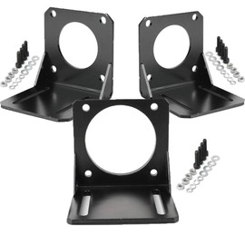 RATTMMOTOR Nema 23 Stepper Motor Mount, Pack of 3 57 L Flat Motor Holder with Screws Aluminium/Steel, NEMA 23 Stepper Motor Mounting Bracket
