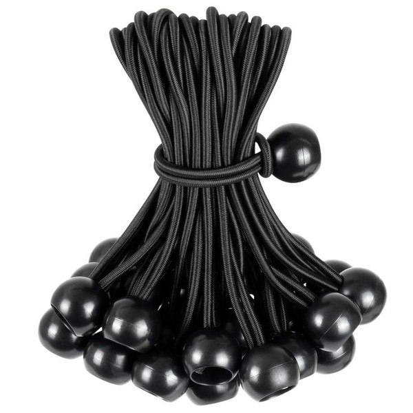 Upluckey Tarp Bungee Balls Ties 50 PCS Black High Elastic