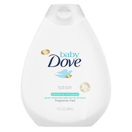 Dove Baby Lotion Sensitive Moisture 13 Ounce Fragrance-Free (384ml) (3 Pack)