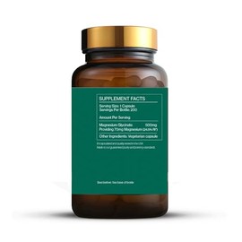 Glicinato de Magnesio 500mg, 200 Capsulas, Suplementos, Alta absorción, Magnesium Citrate, Kosher, Ingredientes Naturales