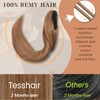 TESSHAIR Claw Clip In Ponytail Extension, 100% Human Hair Ponytail