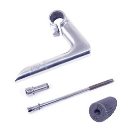 SENQI 22.2 * 25.4mm Electroplating Gooseneck Stem Aluminum Alloy 80 * 150 * 120 Stems with Teeth BSB040(Silver)