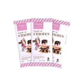 Chuao Chocolatier Snuggle Up S'mores Dark Chocolate Bars 3pk (2.8 oz bars) -Seasonal Holiday Gourmet Artisan Chocolate - Free of Artificial Flavors