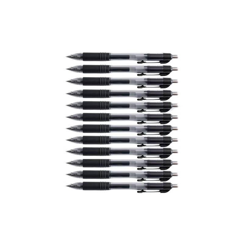 D.RECT - Pack of 12 Gel Pens Automatic Ballpoint Pen