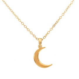 Collar de Luna - Set de Joyeria - Chapa de Oro Calidad Premium o Rodio -Set Luna y Estrella - Aretes de Luna - Juego de Joyeria Lunar - Set de estrella - Sol y Luna - Elegantia Jewelry (Set Luna)