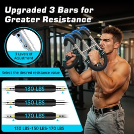 MoKo Twister Arm Trainer, Arm Exerciser Adjustable Resistance Levels from 60-170 lbs, Chest Workout Equipment for Enhancing Upper Body Muscle, Arm Strength Trainer with Jump Rope & Wrist Guards