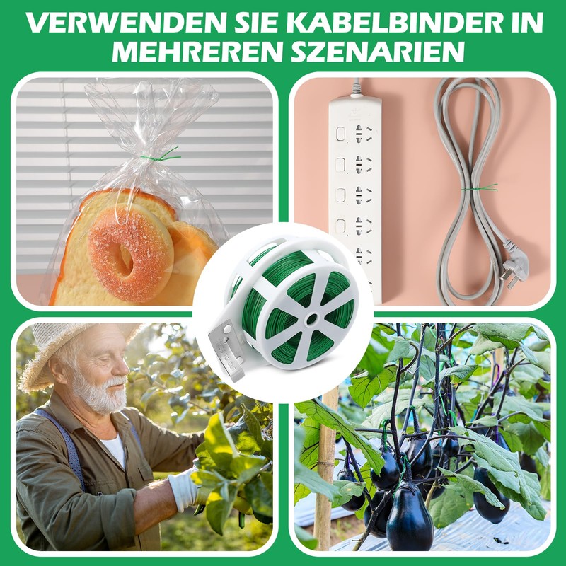 Newofview 300 m Plant Binding Wire Thin, Plant Binding Wire