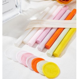 Pearl Pink Wax Seal Sticks, ONWINPOR 20pcs Pink Wax Sealing Sticks for 0.28'' Glue Gun, Wax Seal Stamp, Wedding Invitations, Envelope, Christmas Gift Ideas (Pearl Pink)