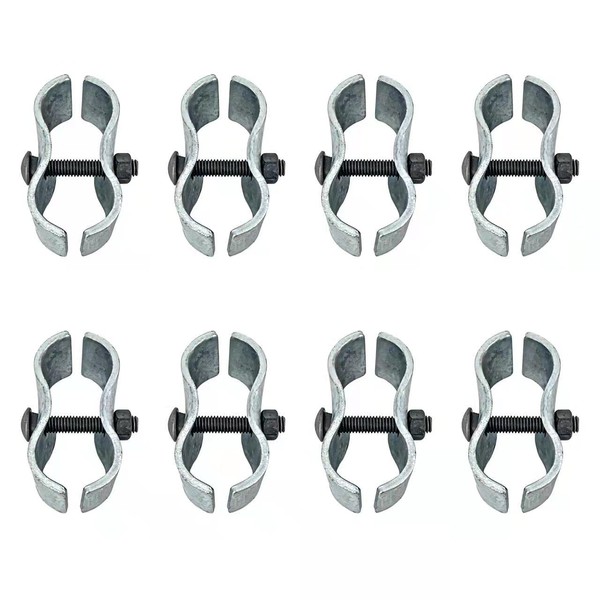 8PCS Panel Clamps,Chain Link Fence Parts,Dog Kennel Clamps For Round