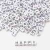 Baiinjiene 300pcs Large Square Letter Beads Acrylic A-Z Big Cube