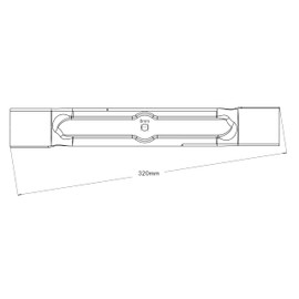 Redpart 32cm Lawnmower Blade for Chevron 32V Easimo EM032 Rollermo RM032 Replaces Flymo FLY046, FLY301