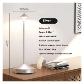 susongshiwen Type-C Rechargeable Table Lamp Creative Dining Touch Led Hotel Bar Coffee Pina Table Lamp Decorative Desk Lamp(Whole Kit add nozzle2)