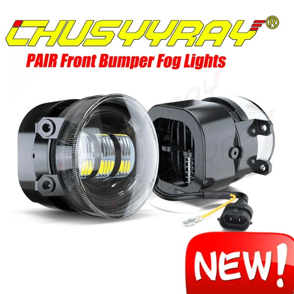 CHUSYYRAY LED PAIR Front Bumper Fog Lights Driving Lamps For