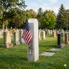 Flag Holder for Gravestones & Memorials, Grave Marker Flag Holder,