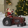Northlight 11" Rustic Santa Claus on Tractor Tabletop Christmas Figure