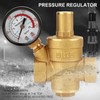 DN15 Brass Adjustable Water Pressure Regulator Reducer With Gauge Meter