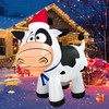 JOYEASE - Vaca inflable de Navidad de 4.4 pies, con