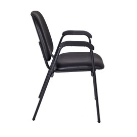 Regency Ace Vinyl Stack Chair, Black