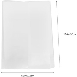 CALLARON 3 Piezas Cubiertas Protectores de Libros de PVC Transparente Fundas Plásticas para Libros Cuadernos y Álbumes Película Protectora Resistente e Impermeable