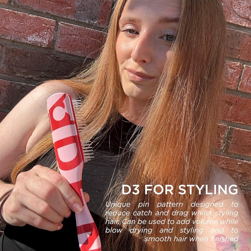 Denman D3 7 Row Styler Pink Brush