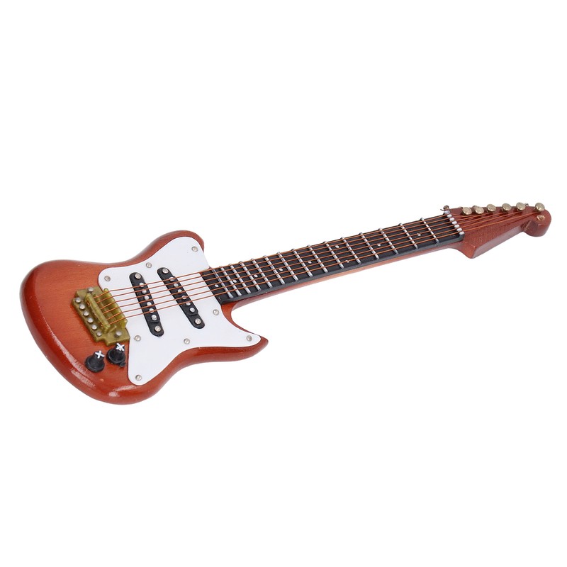5.9in Mini Guitar Model Delicate Miniature Musical Instrument Guitar Model