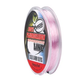 ANGRYFISH 100% Fluorocarbon Fishing Line-Invisible Underwater-Faster Sinking- Ultralow Stretch-Fishing Leader Line 2-30LB（Pink，7LB/0.203MM-165YD）