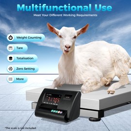 4 Load Cell Scale Kit,2T 4409.25LB Electronic Scale with Led Display, Dual Power Supply,High Accuracy Multifunctional Livestock Load Cell Scale Kit for Cattle Sheep Goat Chute Pallet Scale Platform