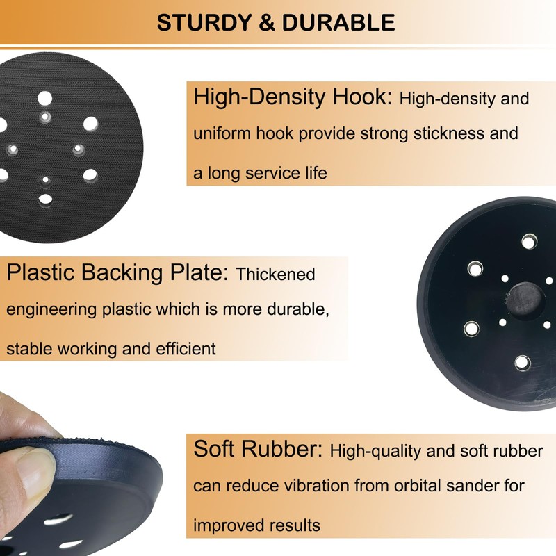 6 Inch 6 Hole Replacement Sander Pad for Ridgid R2611