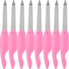 Beavorty 8pcs Mini Folding Nail Files Double-Sided Nail Buffers for