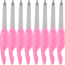 Beavorty 8pcs Mini Folding Nail Files Double-Sided Nail Buffers for Smooth Manicures Portable and Manicure Tools for Travel and Home Use