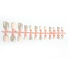 White Press on Toe Nails Short Square Stick on Toenails