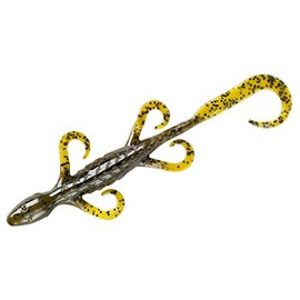 Yum Lures Lizard Ultimate Finesse Lizard Soft Plastic Swim-Bait Bass Fishing Lure with Curly Legs and Tail, Green Pumpkin, 6'